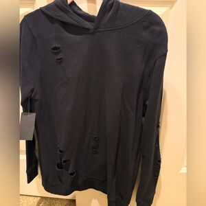 Mono B Distressed Hoodie NWT